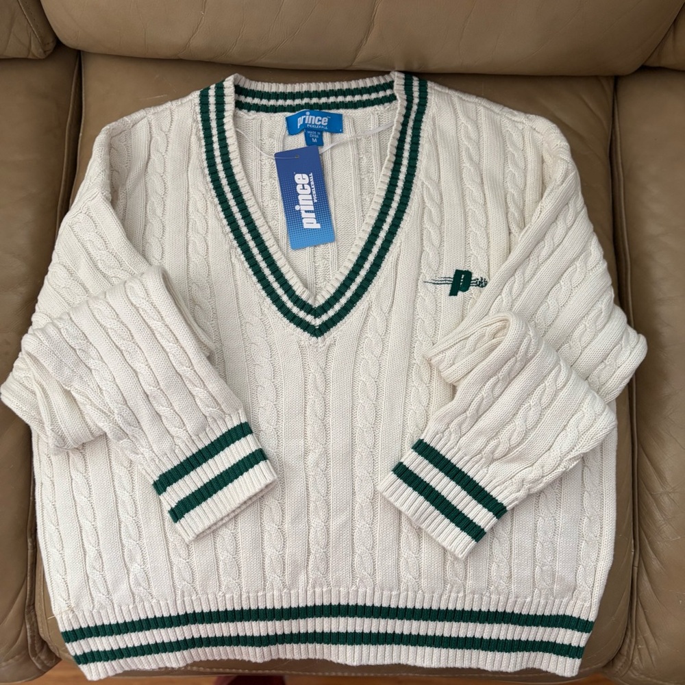 Prince Women’s V-neck Pickleball Sweater, Size M, NWT